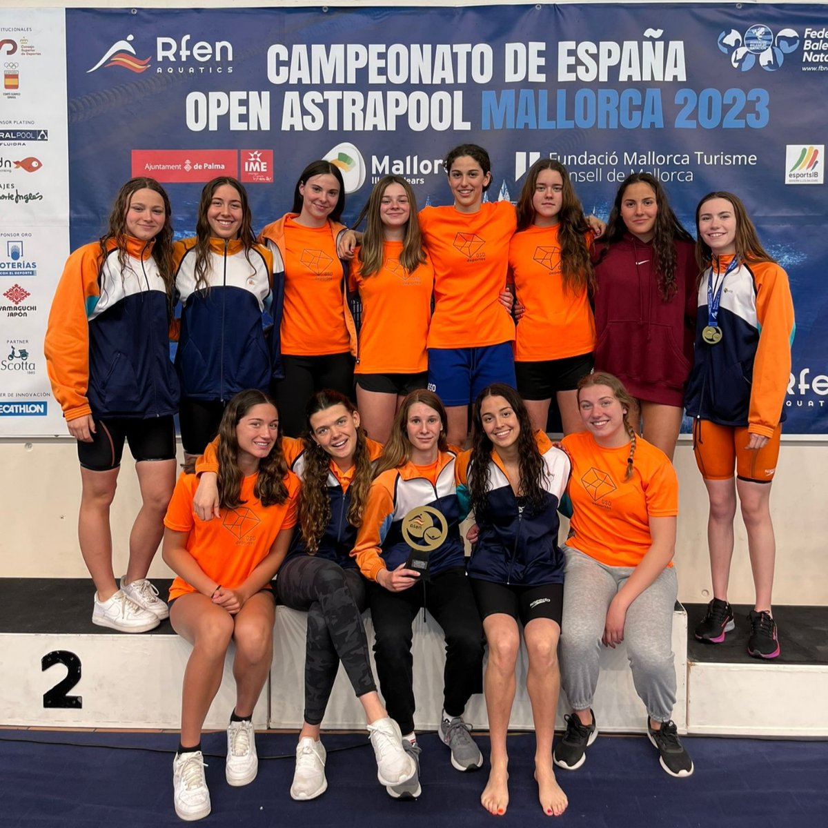 GSDcdeportivo's tweet photo. ¡Nuestras CHICAS JUNIOR se proclaman CAMPEONAS DE ESPAÑA en clasificación final conjunta en el Campeonato de España Junior de Invierno que acaba de finalizar en las piscinas Son Hugo de Palma de Mallorca! ¡ENHORABUENA a todas por este campeonato impecable! ¡Sois muy GRANDES! https://t.co/OpvJlXkK7o