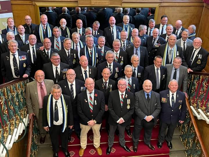 #OTD 41 years ago #HMSSheffield and 20 crew were lost in #Falklands waters, after a hit by an Exocet missile. In 2019 Legislative Assembly Member @LeonaMla met #Sheffield #veterans & #SeaCadets @Sheffield302SCC to keep ties with the city. #FromTheSeaFreedom #WeWillRememberThem
