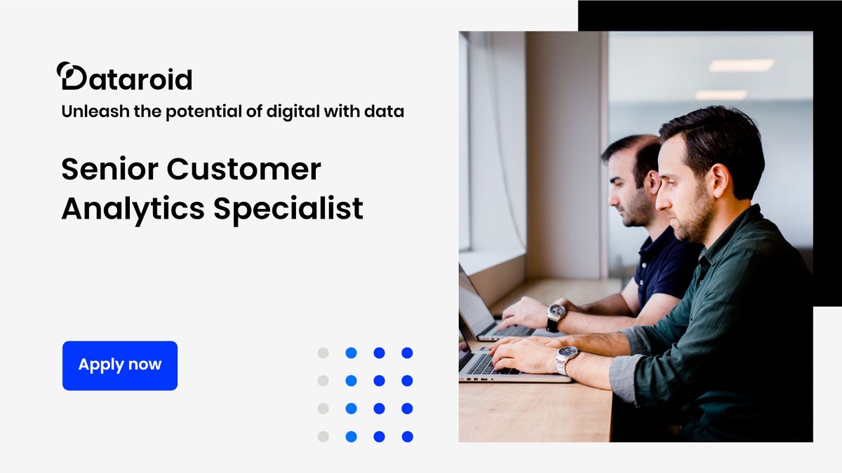 dataroid's tweet image. We are looking for an energetic, ambitious, and high-performing #Senior #CustomerAnalytics Specialist to play a key role in possessing a deep understanding of data repositories, analytical &amp;amp; experimental techniques. Check out the link and apply now!👉🏻lnkd.in/ghg7WhhE