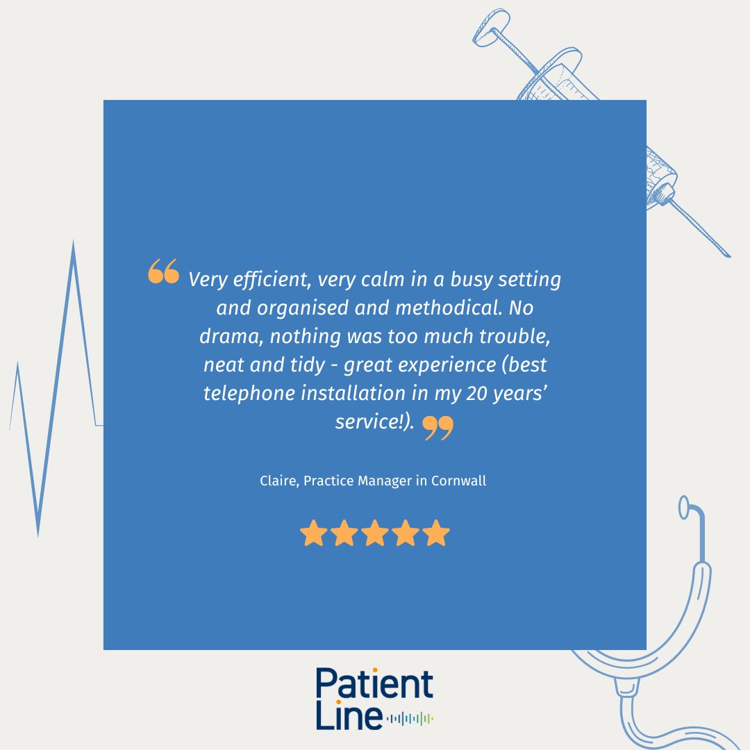 DCPatientLine's tweet photo. Does your surgery's phone system need a facelift? Don’t look no further, get in touch today to receive a smooth installation like Claire! 

Get in touch: https://t.co/BopuGlLeIk

#healthcare #solutions #phoneinstallations #surgerytech https://t.co/LGwHiUyfw9