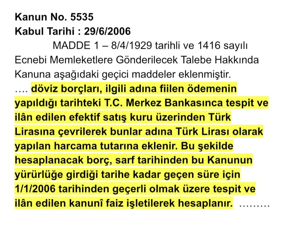 YLSY de odeme güçlüğüne sebep olan Dolardaki Logaritmik Artis Medeni Kanunda Emprevizyon altında degerlendirilmeli. sözleşmenin tekrar ele alinmasini gelmeli #sabitkur tek çözüm Lütfen 5535 sayılı kn. gelsin. #YLSYtazminat <a href="/_cevdetyilmaz/">Cevdet Yılmaz</a> <a href="/mustafaelitas/">Mustafa Elitaş</a> <a href="/emrullahisler/">Emrullah İŞLER</a>