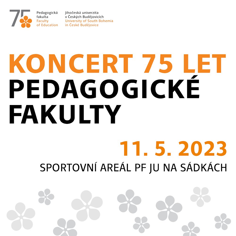 🧡Konečně Vám můžeme odhalit akci, kterou chystáme k příležitosti 75. výročí od založení naší fakulty! 🎶Připravili jsme koncert, který se bude konat ve čtvrtek 11. května na Stadionu Pedagogické fakulty. 🙌Těšíme se na Vás!