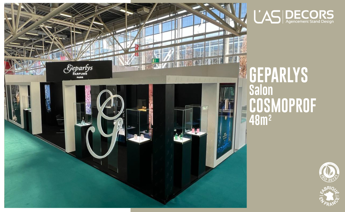 Stand GEPARLYS, au salon COSMOPROF 💄🛍️

➡ Un stand chic 😎 

Merci à <a href="/Geparlysparfum/">Geparlys parfum</a> pour sa confiance ! 🙏 

#madeinfrance #stand #ecoresponsable #ecoconception #design #evenementiel #conceptdesign #exhibition #exhibitionstand