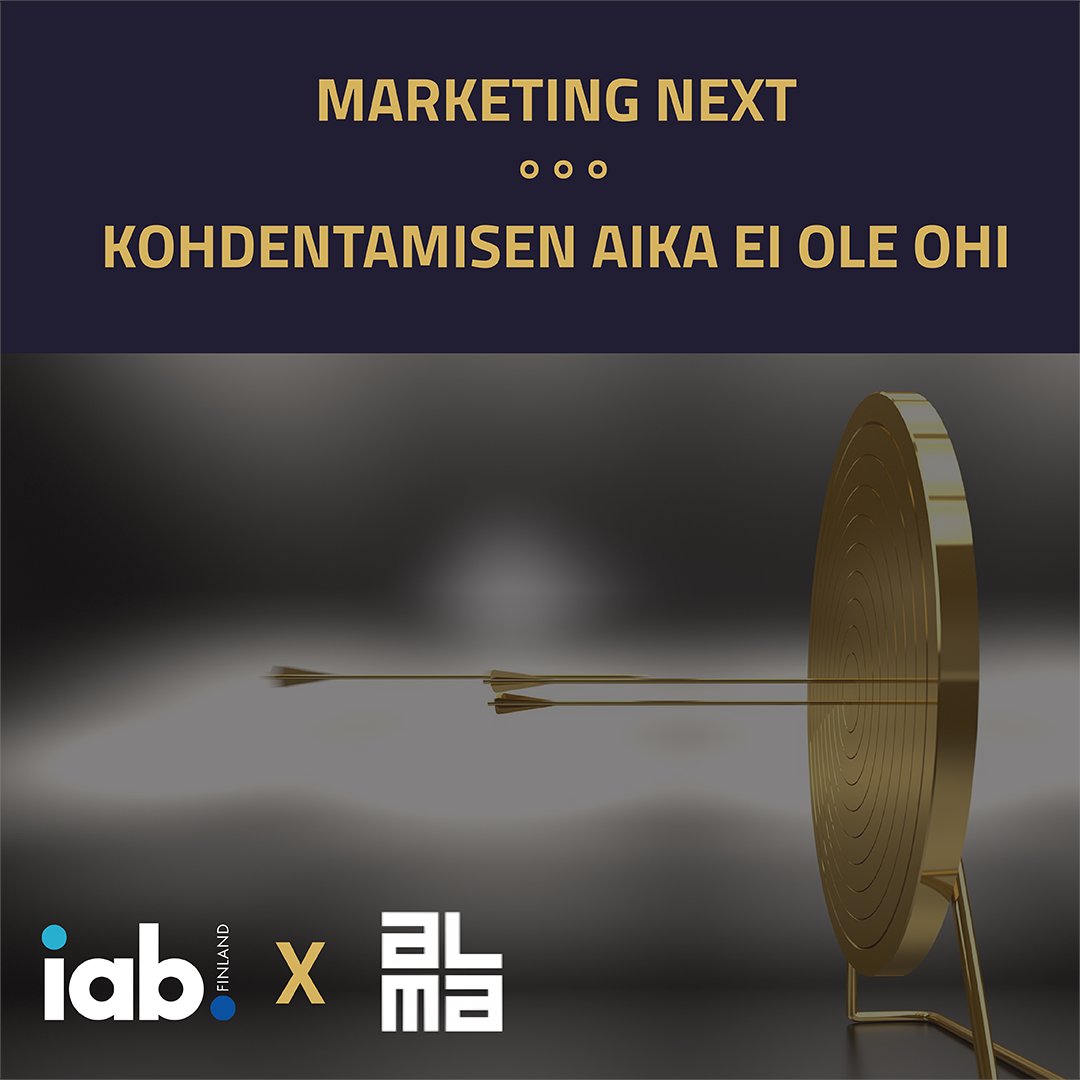 Ylihuomenna -> Marketing Next - Kohdentamisen aika ei ole ohi! Ilmoittaudu mukaan ⤵️
ssl.eventilla.com/kohdentaminen
Seminaarissa kuullaan puheenvuoroja ja asiaa tulevaisuuden kohderyhmistä ja kohdentamisen mahdollisuuksista.
<a href="/AlmaMedia_FI/">Alma Media</a> #kohdentaminen #iabfinland #finnkino #seminaari