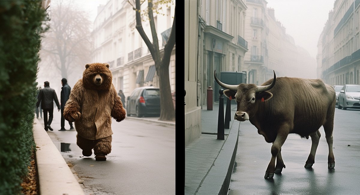 ensvision's tweet photo. Patient: It's like there's a bear following me everywhere I go.

Psychiatrist: That's distressing, but remember, a bull could be around the corner. https://t.co/2Sjmj4tZcf