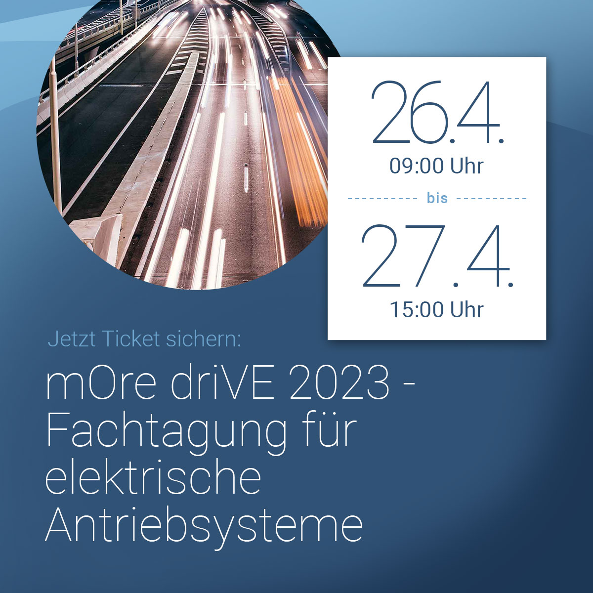 Europa kann eine führende Position in der #Elektromobilität nur mit massiver Forschung und Entwicklung halten. Wie das gelingen kann, ist Thema der #moredrive 2023, der Fachtagung für elektrische Antriebssysteme.

Gleich Ticket sichern 👉 bit.ly/3uISZJk