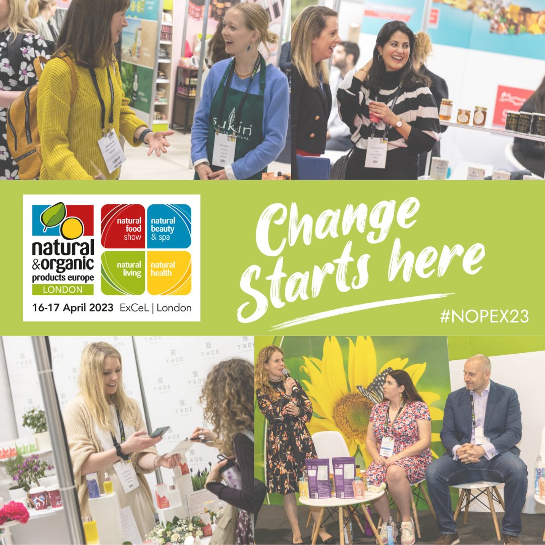 🌍 We are conscious of our environmental impact. 💚 We'll be at @NatProductsShow – the leading trade show for sustainable products – on 16-17 April. 🙂 Will you be there too? @victoriahealth @discounthealthstore @heatherandrosehealthwatford #NOPEX23 #ChangeStartsHere