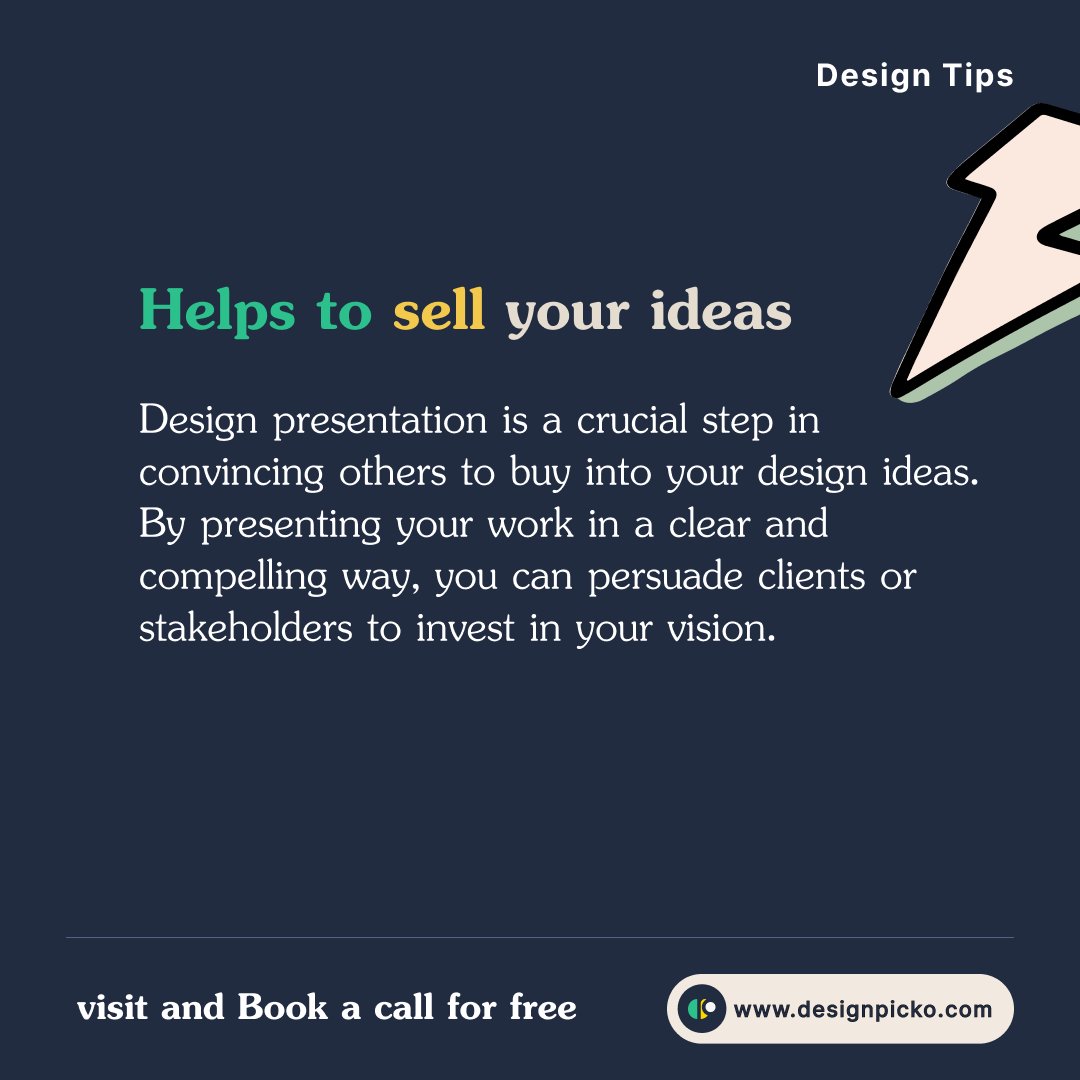 DesignPicko's tweet photo. 4 Reasons: Why Design Presentation is Crucial in the Design 
#designtips #designpresentation #Presentation #Presentationskill #uiPresentation #designer #designpicko #showcase #designtips2023 #designideas #ideamaker #trendy #designcrucial #uidesign #designarmy #unlimiteddesign https://t.co/1KyIi3CvOg