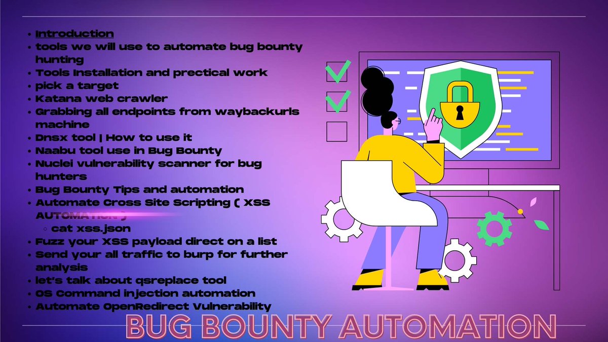 From Basic to Advanced: A Guide to Bug Bounty Hunting Automation Techniques
LINK :  novaexperience.net/advanced-bug-b…
#bugbounty #bugbountytips #cybersecurity #ethicalhacking #vulnerability #websecurity #hackingtools #pentesting #automation #xss #oscommandinjection #subdomainenumeration