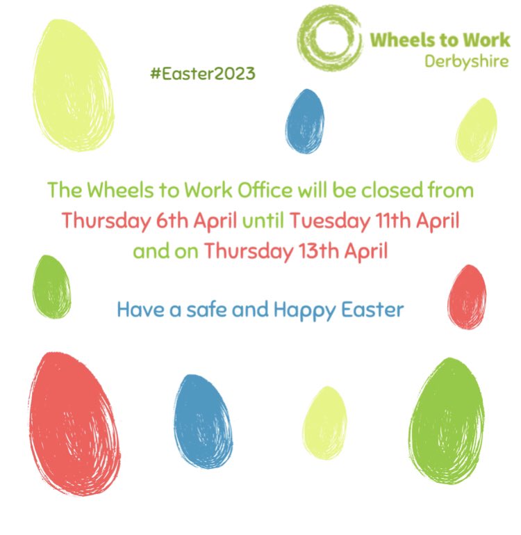 Great to see the sun shining here in Derbyshire ☀️ We’ll be closed for a few days over the Easter break 🛵🚲 
#HappyEaster2023 #WheelsToWork #derbyshire