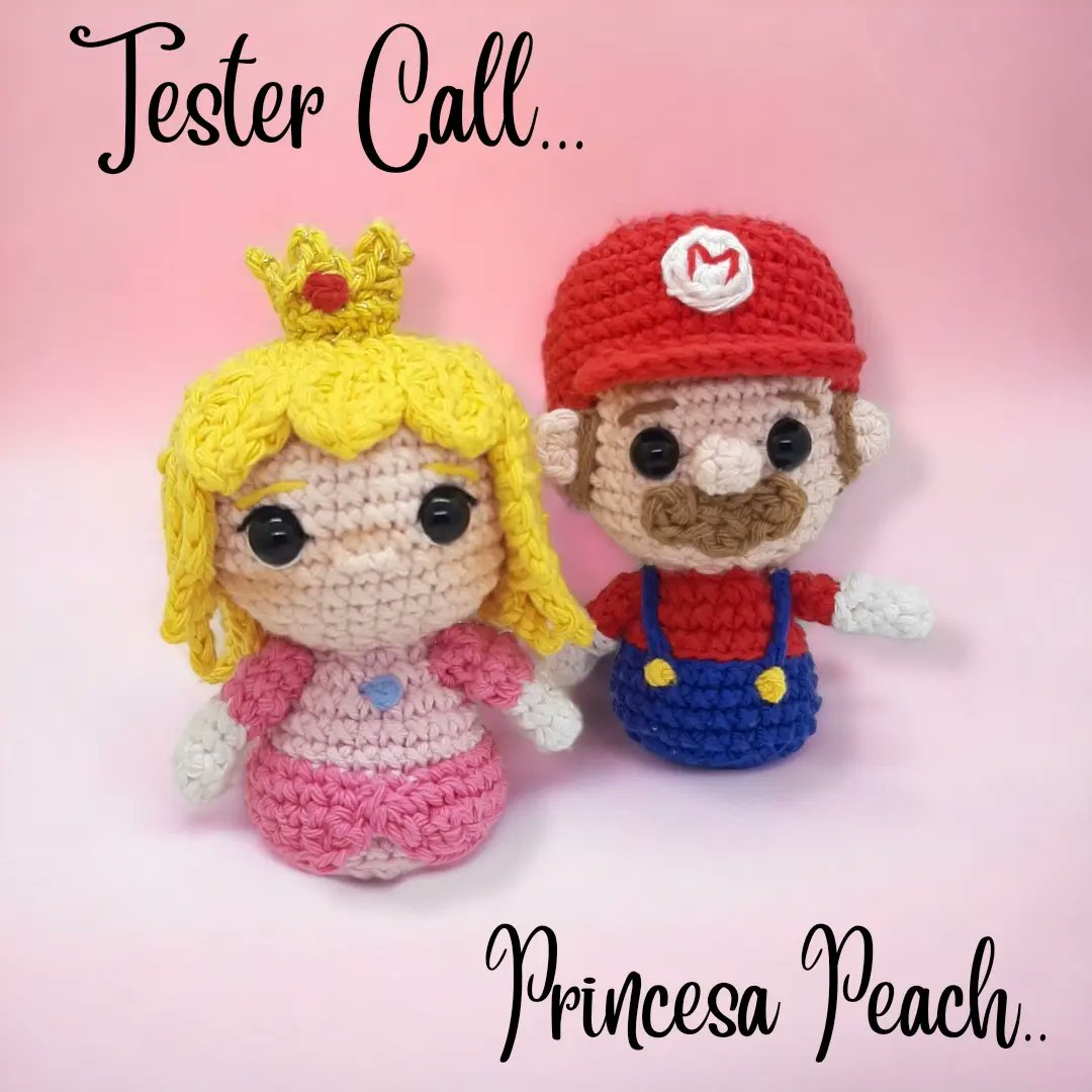 angeles_crochet's tweet photo. Anรญmate a testar a la Princesa Peach! Pasa por mi Instagram y entรฉrate como ๐ฅฐ
#amigurumi #handmade #testercall #supermario #SuperMarioMovie https://t.co/R9gTifro0p