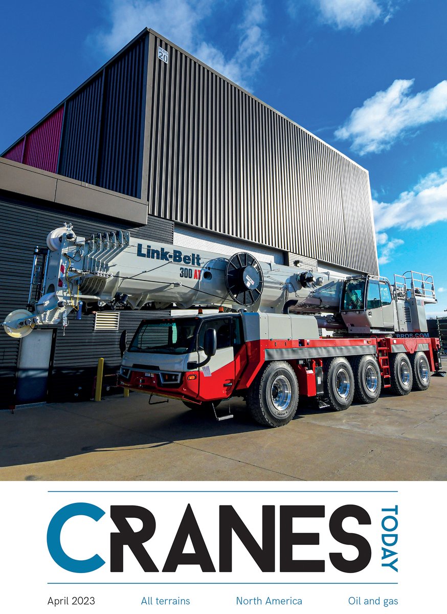 April issue of Cranes Today out now
Download your digital copy of Cranes Today April 2023 here.
lnkd.in/efjesBPN

Featuring:
• Job of the Month
• All terrain cranes
• North America regional report
• Oil and gas

#theoriginalmagazineforthegloballiftingindustry