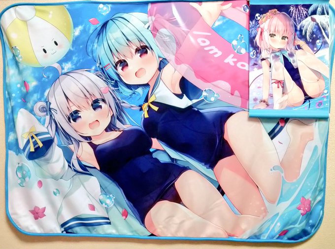 コミ1のグッズの色校!
ミニタペとサマーブランケット👿🐻‍❄️🍧 