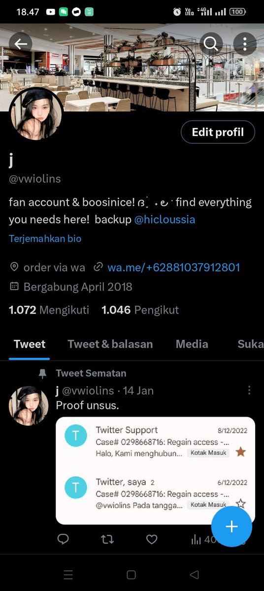 vwiolins's tweet photo. wts akun ba

• pemakaian pribadi
• 1k+ folls
• bekas 🍣
• akun april 2018
• v all ( no mati )

price by dm

#zonauang https://t.co/pxZ6Idz0dV