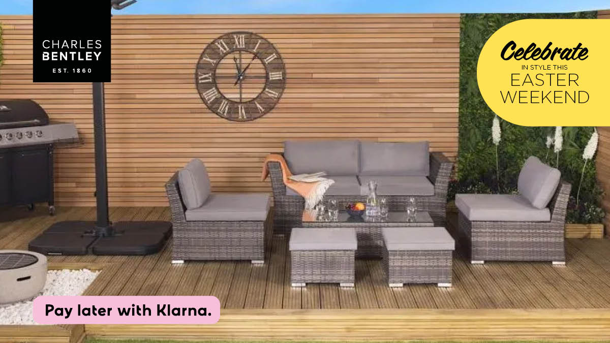 Looking for a stylish way to celebrate this Easter weekend? bit.ly/3GdBpCG Take advantages of our Easter Offers and get ready to celebrate in style! #Offers #Garden #BBQ #Entertainment #Family #Friends #EasterWeekend #BankHoliday #CharlesBentley