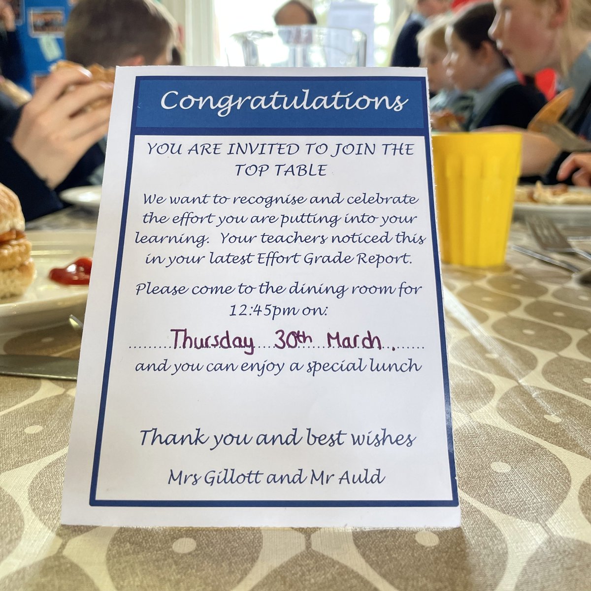 OBHSchool's tweet image. Last week we hosted the third Top Table of the term for children in Year 6. The children were treated to a special lunch and pudding, to celebrate their February Effort Grade Report.

🍨

#oldbuckenhamhallschool #highachievers