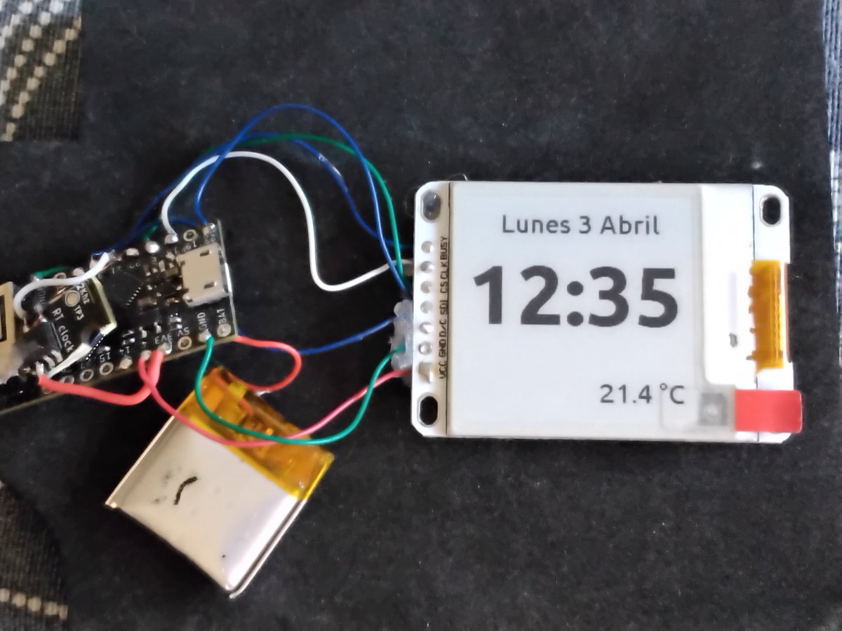 DS3231 self-made HAT for tinypico