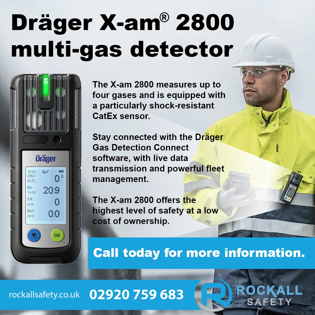 RockallSafety's tweet photo. The X-am 2800 offers the highest level of safety at a very low cost of ownership. For more information, call our team today at 02920 759 683.
https://t.co/JIsDhnwMfe
#gasdetection #confinedspace #Dräger #RockallSafety #oilandgas #petroleum #safetyfirst #GasDetector https://t.co/A6PNl5aSe4