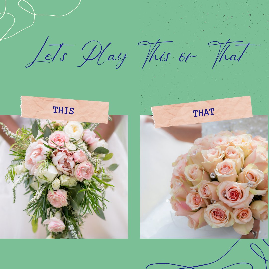 💐LET'S PLAY THIS OR THAT - WEDDING BOUQUET💐

Which style do you prefer?

THIS - Classic Teardrop
THAT - Topiary/Handtied

.
.
.
.

#weddingflowers #bridalbouquet #bridesbouquet #throwthebouquet #bridalflowers #thisorthat #weddinggames #teardropbouquet #handtiedbouquet #flowers