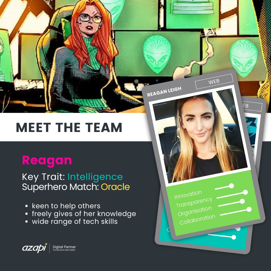 Welcome Reagan.  
We’d like to introduce Reagan; a skilled web developer who is experienced in Google Analytics and Ads! Azapi has expanded our offerings and services: read more here tinyurl.com/mvch28av 
  
#Azapi #DigitalPartner #FirstTechGroup