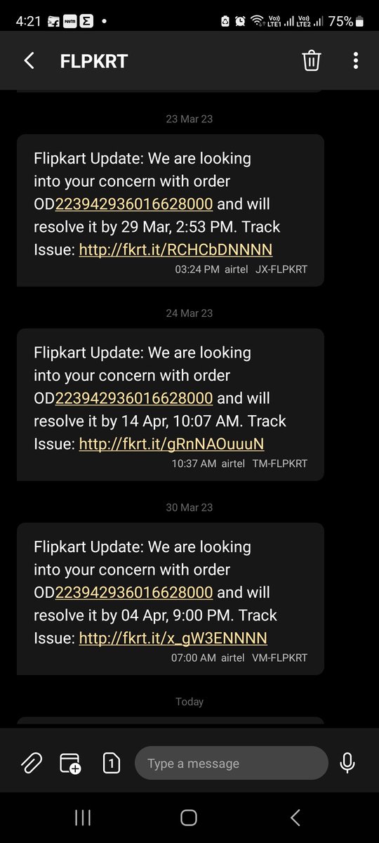 krishangupta5's tweet photo. @Flipkart @flipkartsupport I purchased realme 4k TV from flipkart with extended warranty (Jeeves) on 22 jan 2022. Now Display problem in TV and i complaint to both flipkart and Jeeves as on 29 March 2023.
But both are not resolve . I have proof of sms and recording.
M-9971615043. https://t.co/Hbxou3VNNX