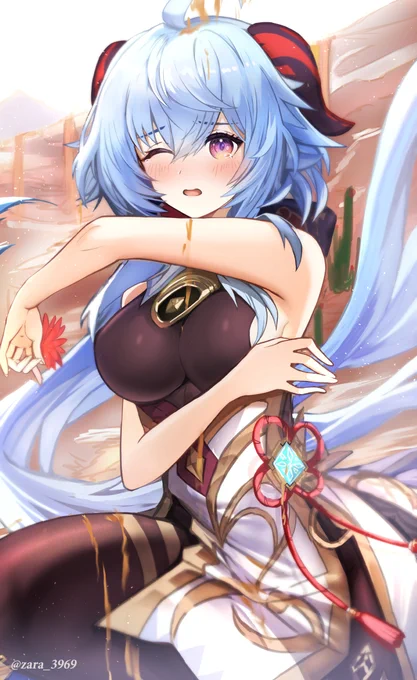 甘雨ちゃん「うぅ、砂がっ//」#原神 #GenshinImpact #Genshin 