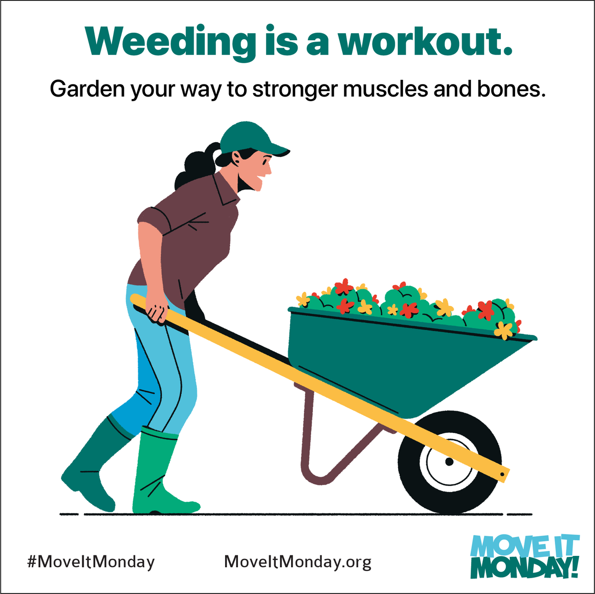 MoveItMonday's tweet image. Celebrate the start of #EarthMonth and get a #MoveItMonday workout by starting a garden! Gardening is a great way to add low-impact exercise to your day, and you'll have some delicious rewards for sticking with your routine. ow.ly/pAuI50Nx7Or