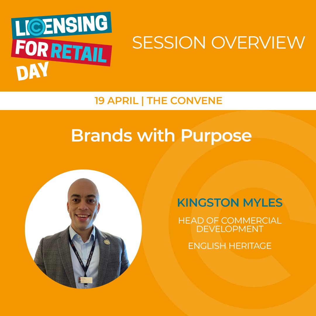 In the afternoon of Licensing for Retail Day, Kingston Myles, the Head of Commercial Development at English Heritage, will lead a session entitled Brands with Purpose. He will discuss how successful licensing is more than a “brand slap.”  Register now: bit.ly/42AZrkN