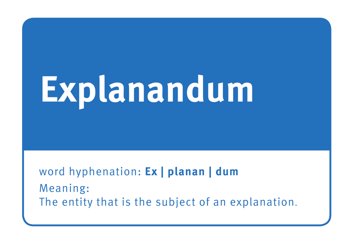 trr_318's tweet photo. The start of a new month also means that we share a new #MonthlyExplanation.
Today's term from the #trr318wiki is 'explanandum'.
Can you find it in our Wiki?👀⬇️
https://t.co/XFbDxW7C4c
#explanations #explanandum https://t.co/ZXbiEyWJMo