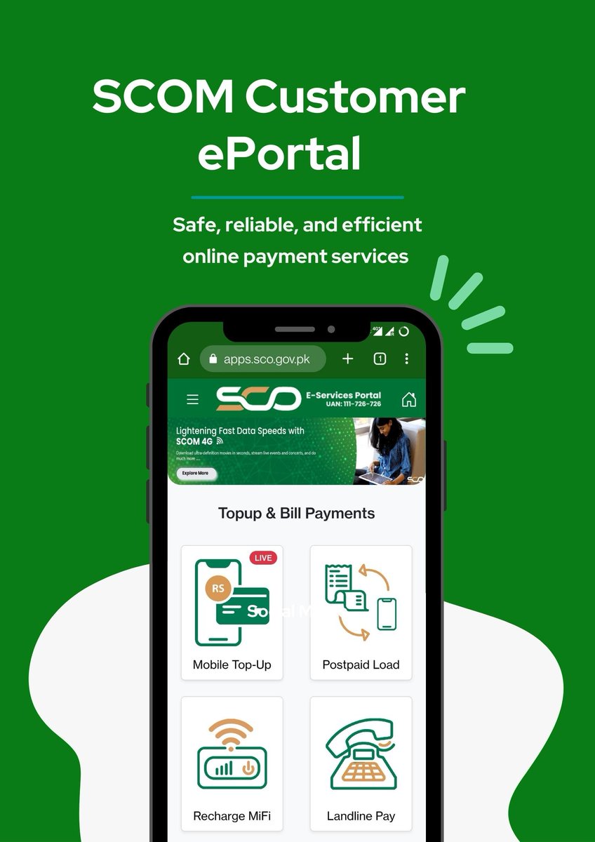 hq_sco's tweet photo. "Just pay your bills hassle-free using the #SCOM ePortal on our SCO website! Whether you're on prepaid or postpaid, or using #SFone, #SFiber or #STV, it's so easy to pay your bills online. #convenience #digitalpayment"
Click on Link Below
https://t.co/EtVSC2ZY5N https://t.co/aN6kIfrajd