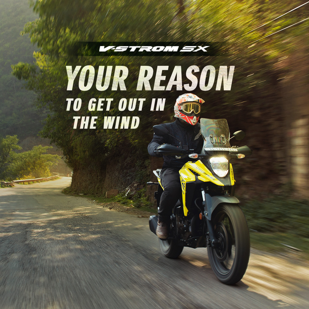 suzuki2wheelers's tweet photo. Once you own a #VStromSX, you won't be looking for more reasons to get out and get riding.
#SuzukiIndia #SuzukiMotorcycle #MasterOfAdventure https://t.co/0Ydx5o33C0