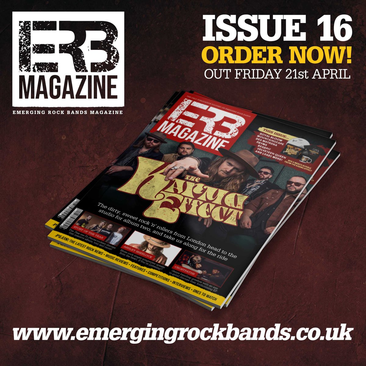 Emerging Rock Bands - Account has been archived (@emergingrock) on Twitter photo You can now pre-order Emerging Rock Bands Magazine issue 16, including 3-issue subscriptions and t-shirt bundles! Order here: rb.gy/ly6l
<a href="/KarmaEffectUK/">The Karma Effect</a> grace the cover, plus there are interviews with <a href="/StoryoftheYear/">Story of the Year</a>,<a href="/ManntraOfficial/">Manntra Official</a>, <a href="/EntitledSons/">the_entitled_sons</a>,<a href="/DeaMatronaBand/">Dea Matrona</a>... You can now pre-order Emerging Rock Bands Magazine issue 16, including 3-issue subscriptions and t-shirt bundles! Order here: rb.gy/ly6l
<a href="/KarmaEffectUK/">The Karma Effect</a> grace the cover, plus there are interviews with <a href="/StoryoftheYear/">Story of the Year</a>,<a href="/ManntraOfficial/">Manntra Official</a>, <a href="/EntitledSons/">the_entitled_sons</a>,<a href="/DeaMatronaBand/">Dea Matrona</a>...