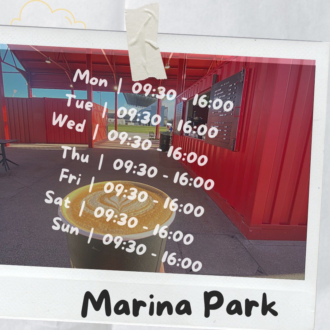 🐣EASTER OPENING HOURS🐣
The Kiosk | Marina Park