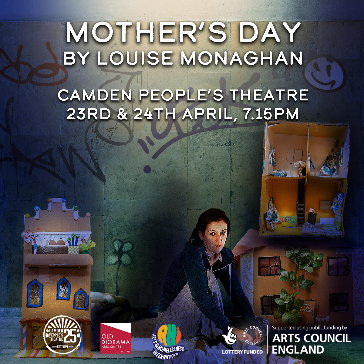 Day 1 of rehearsals for MOTHER'S DAY! Great to be back at the lovely @olddiorama to begin staging this play about motherhood, failure and homelessness. Performing <a href="/CamdenPT/">Camden People's Theatre</a> 23 - 24 April. Book now: bit.ly/3U2SDs6 

@OneFestivalHA  @our_MoH <a href="/artshomelessint/">Arts & Homelessness International</a>