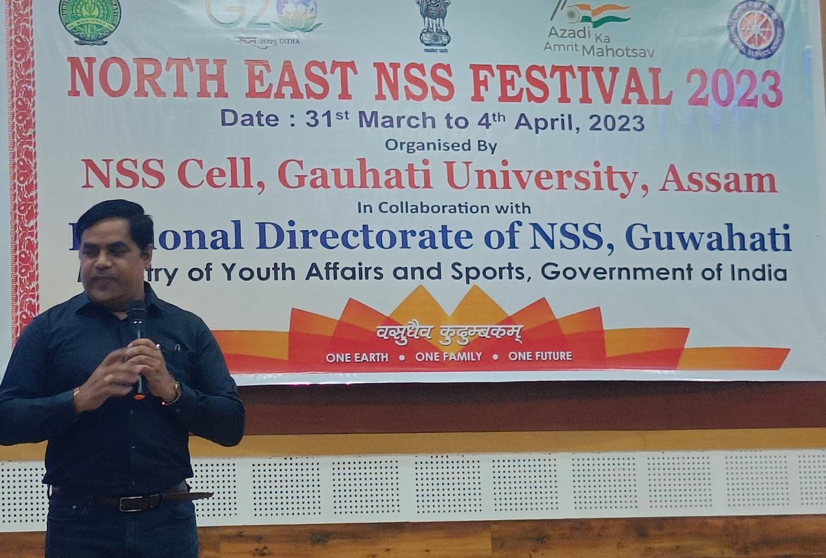 GUCampusNSSUnit's tweet photo. Technical session, NE NSS Festival 2023, Day 4. Resource person Dr Arup Jyoti Kalita, Dr Ranjan Kr Kakati, Sri Sunil Kr. Basumatary and Deepankar Bhattacharya 

@_NSSIndia @BimalBorah119 @CMOfficeAssam @DIPAKKU93471047 @nss_rdguwahati @pankajsinghips @YASMinistry @NisithPramanik https://t.co/hT8Up1c3bs