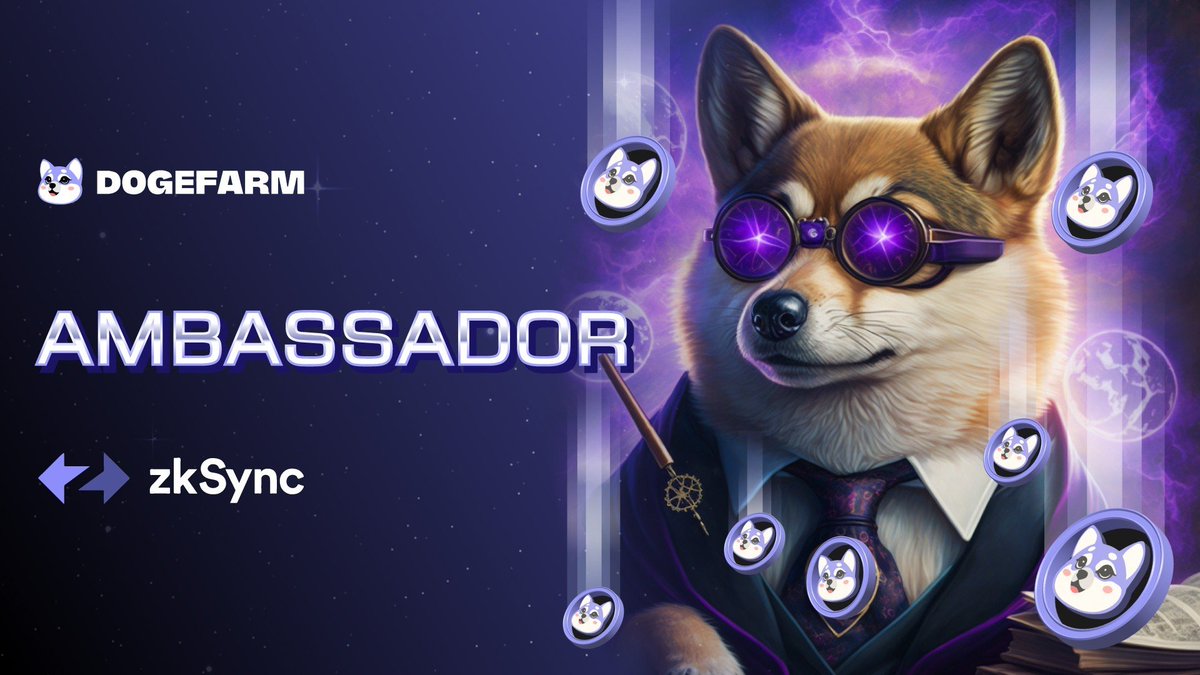 Doge Farm Ambassador Program is LIVE! 🪄

An opportunity to be a part of The #1 Meme Coin on <a href="/zksync/">ZKsync</a>, and play an important role in accelerating and adopting true fans for Web3. 🚀

Some very interesting stuff is coming up soon.

Apply here 👉 forms.gle/JC2ypfhwLV4c7e…

#zkSyncEra