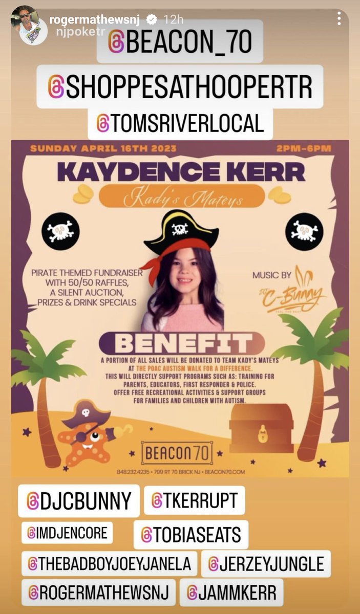 NRMedia50's tweet photo. Everyone please come to Beacon 70 in Brick New Jersey on Sunday April 16th from 2-6 pm eastern to support for a great cause @RogerMathewsNJ @djcbunny @FrankieEdgar @BEACON_70 @FlavaFraz21 @imdjencore @TobiasEats @tkerrupt28 @AmyTrask💯👍🙏🔥🐐 #NRMedia #Beacon70 https://t.co/QCywHKyjm5
