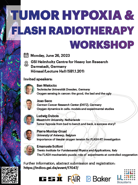 ProtonsInspire's tweet photo. GSI would like to invite you to the Tumour Hypoxia - #FLASH Radiotherapy Workshop on June 26, 2023, at @FAIR_GSI_en Helmholtz Centre for Heavy Ion Research, co-organized by the Biophysics Department and industry partners Baker Ruskinn and I&amp;L Biosystems

🔗https://t.co/cRXhWXD5VR https://t.co/sYVWX0Jujz