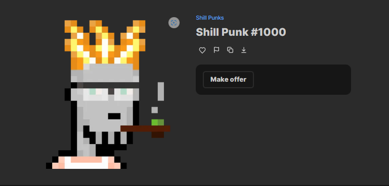 TheShillverse's tweet photo. 🎉 NFT GIVEAWAY 🎉

To celebrate reaching 1000 Shill Punks we're giving number 1000 away!

48 Hours:
🔄RT
✅Follow
❤️Like

This was one of our collab NFTs with @RegulatorsNFT and is absolute 🔥

https://t.co/oyRSDOeqHC https://t.co/vSOCiltwK3