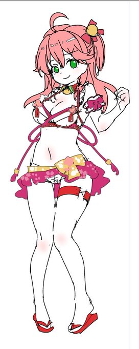 みこち水着難産 