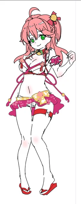 みこち水着難産 