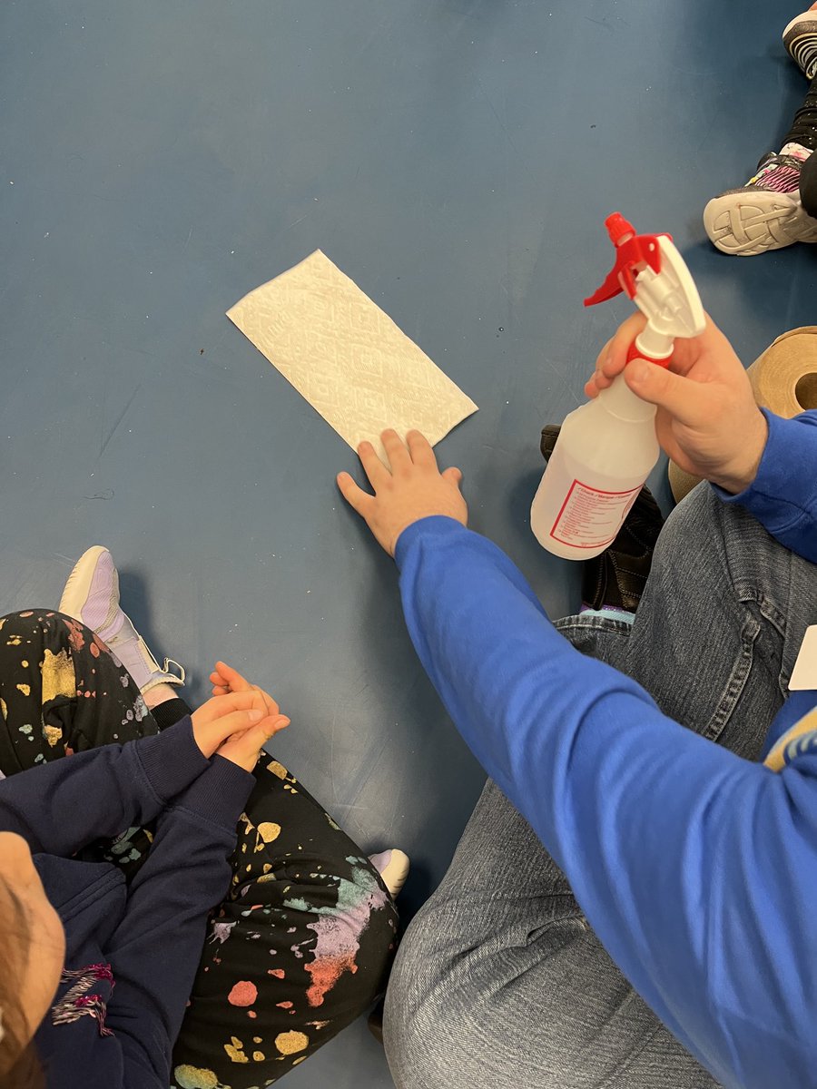 woolfson_rhonda's tweet photo. Testing materials that absorb and repel water in Science. Which material is the best for cleaning a spill? ⁦@WoolfsonRhonda⁩ ⁦@Bakersfield_PS⁩ @danielpassof https://t.co/suXhHrobO1