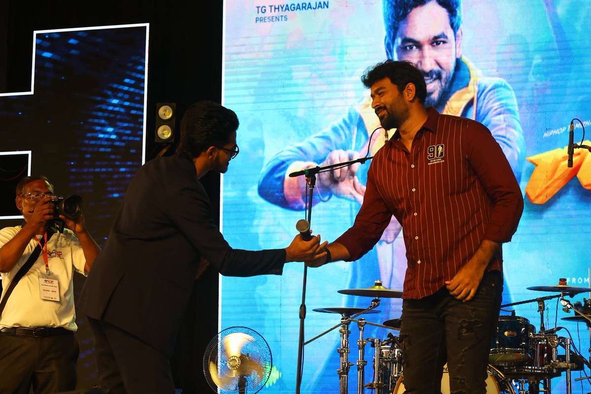 Sathya Jyothi Films (@sathyajyothi) on Twitter photo The recent launch of #Veeran's #ThunderKaaran promo song was an overwhelming successful event with over attendance of 5000+ Students at Coimbatore 🥳⚡
youtu.be/ItFFDsoMgoA
<a href="/hiphoptamizha/">Hiphop Tamizha</a> <a href="/anirudhofficial/">Anirudh Ravichander</a>
<a href="/ArkSaravan_Dir/">ARK Saravan</a> <a href="/Lyricist_Vivek/">Vivek</a> <a href="/dir_aswin/">Aswin Raam</a> <a href="/dancersatz/">Sathish krishnan</a> <a href="/saregamasouth/">Saregama South</a> The recent launch of #Veeran's #ThunderKaaran promo song was an overwhelming successful event with over attendance of 5000+ Students at Coimbatore 🥳⚡
youtu.be/ItFFDsoMgoA
<a href="/hiphoptamizha/">Hiphop Tamizha</a> <a href="/anirudhofficial/">Anirudh Ravichander</a>
<a href="/ArkSaravan_Dir/">ARK Saravan</a> <a href="/Lyricist_Vivek/">Vivek</a> <a href="/dir_aswin/">Aswin Raam</a> <a href="/dancersatz/">Sathish krishnan</a> <a href="/saregamasouth/">Saregama South</a>