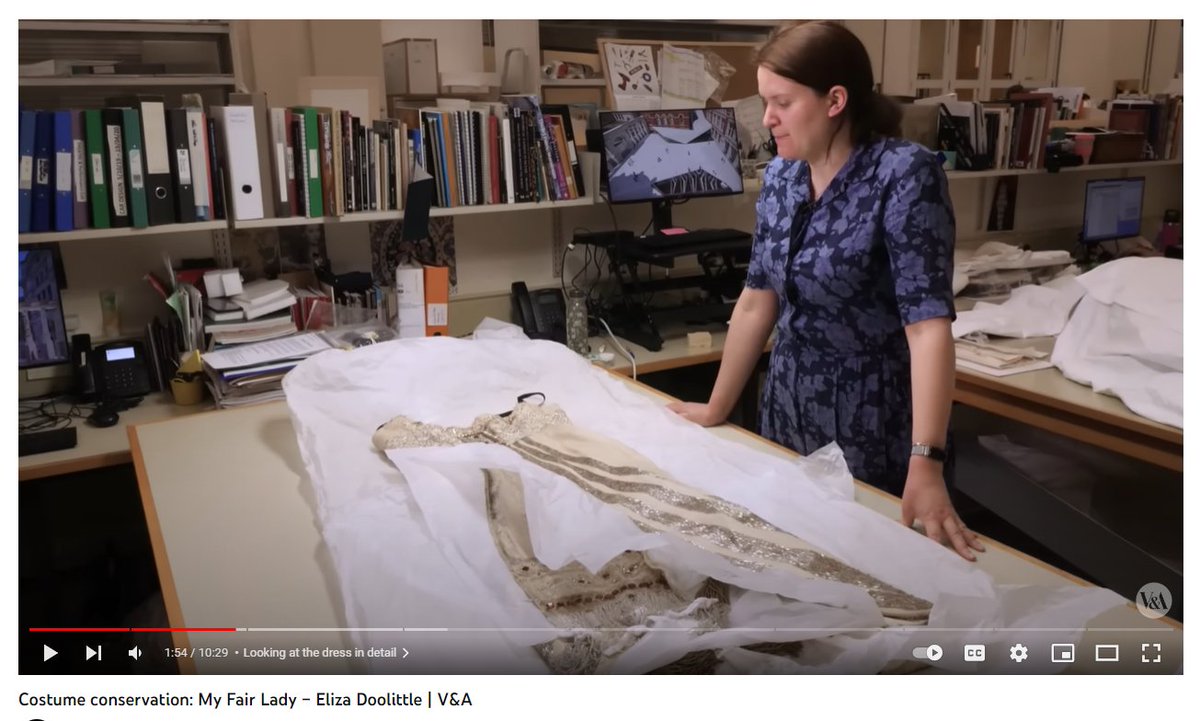 Fantastic video featuring Icon member <a href="/HanSuthers/">Hannah Joyce</a> discussing how the conservation team prepared a stunning My Fair Lady costume for display. 

The costume was once worn on the West End stage by Julie Andrews in her role as Eliza Doolittle in the classic musical My Fair Lady.