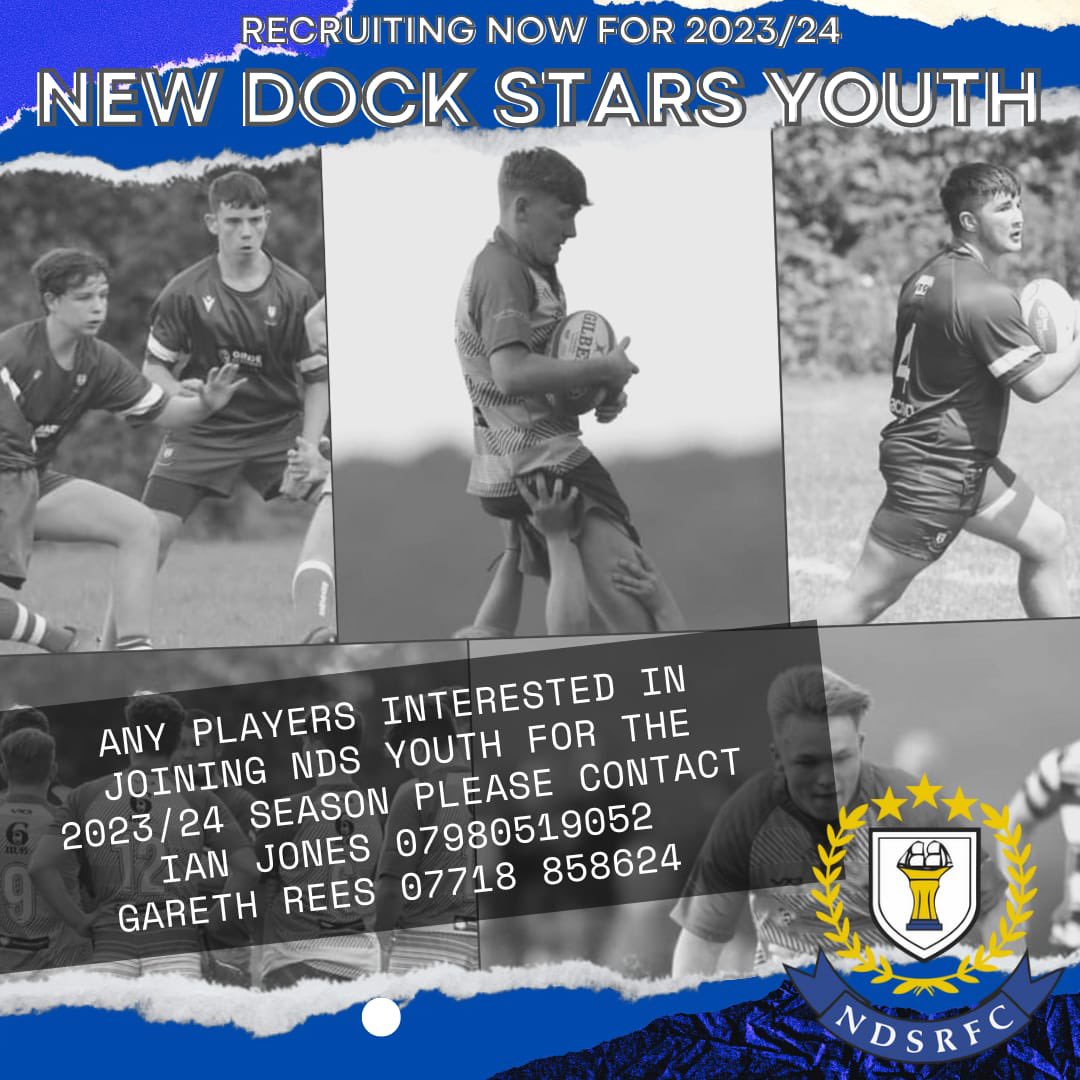 NDSRugby's tweet photo. NDS Youth 2023... Get involved!

Are you aged 16-18 from September 1st? Then come and join NDS youth team!

The club is now gathering interest from players to join us next season! 

Team socials and a tour guaranteed! Access to the club gym for all players and more! https://t.co/NM6P6vgFZd