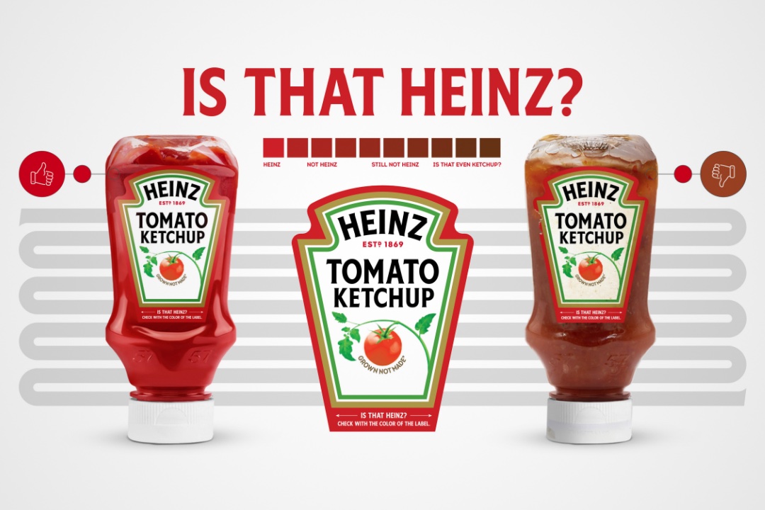 lasblogenpunto's tweet photo. Heinz le saca los colores al fraude alimentario...

La 'Etiqueta de la Verdad' es la solución gráfica de Heinz para combatir el fraude del relleno de sus botellas en los restaurantes. Incorpora el tono exacto de rojo de Heinz y si no coincide con la salsa es porque es un fraude. https://t.co/IPMlBXaVkE