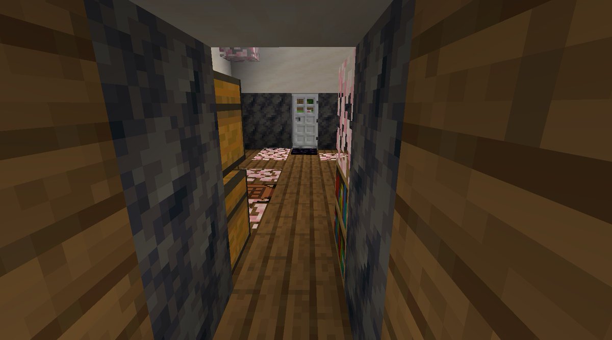 ComanHoliday's tweet photo. #Minecraft #マイクラ #QuarkMod　
グロウベリーのエレベーターを登ると地上階に出ます。
そこはエンチャント施設「桜の蔵」となっております(*´ω`*)
※Quarkによる「ピンクブロッサム」系のアイテムで
1.20バニラの「桜」ではありません https://t.co/gwykFO8RCI