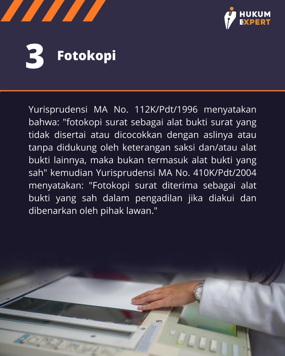 hukumexpert's tweet image. Sebelum berperkara, pastikan bukti yang diajukan memiliki kekuatan hukum untuk diajukan sebagai alat bukti di Pengadilan ya!

#bukti #alatbukti #perdata #pidana #hukumpidana #hukumperdata