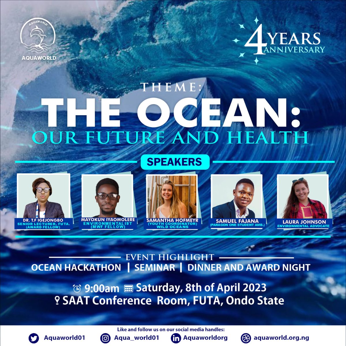 Friend and Family of the ocean ! Please don’t miss out on this amazing online conference hosted by Aquaworld.  Theme of the event: THE OCEAN: OUR FUTURE AND HEALTH. Use the following link to register: forms.gle/GqAW4di1kj4RDE… 

<a href="/WILDOCEANSSA/">WildoceansSA</a>