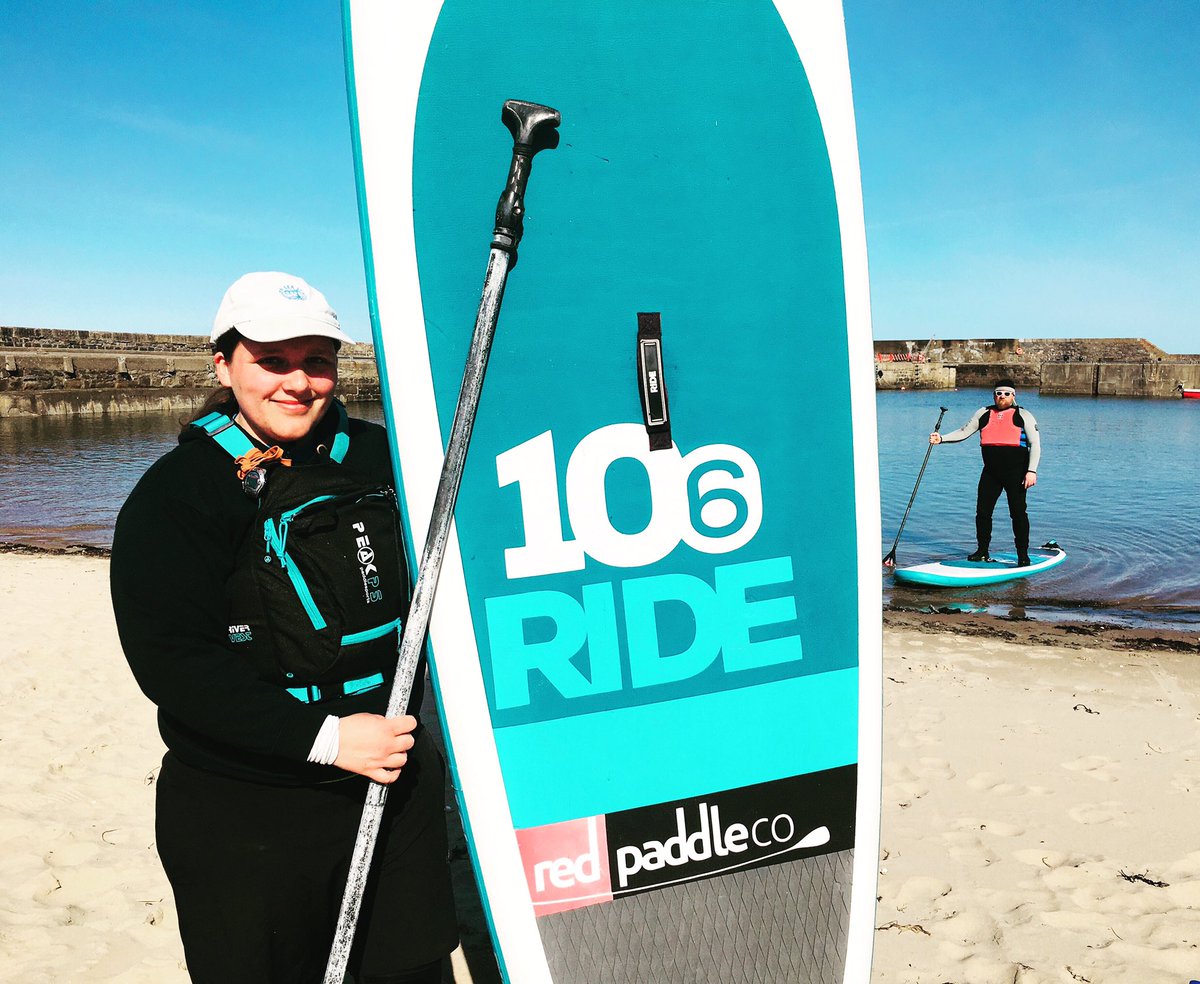 All ready for a day on the water paddleboarding! ☀️ The weather looks fine for tomorrow and there’s only two spaces left for our beginners paddleboarding session! For more details and to book please visit our website! cullenseaschool.co.uk/cullen-sea-sch… #easterholidays #visitscotland